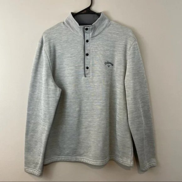 Callaway Other - Callaway Mens Long Sleeve Gray Everyday Golf Pullover Half Button Sweatshirt